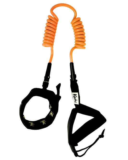 Kāohi Grip Leash™ - 6 troedfedd - Coil Dwbl 8 mm llo