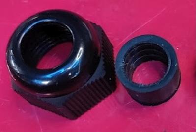 Plastic Nut + Rubber Ring X 12