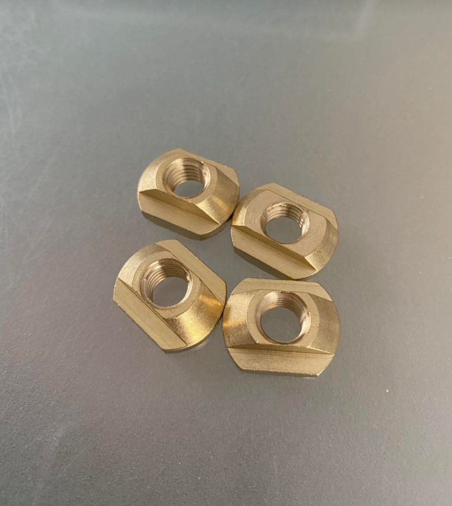 M8 Track Nuts Brass & 30mm Bolts x 4