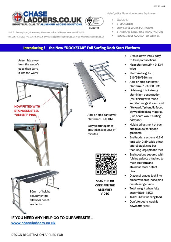 DOCKSTAR Foil Pump - Dock Start Platform Ladder