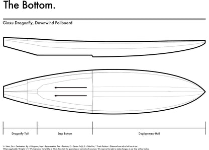 KT Ginxu Dragonfly SUP FOIL 8'2 x 21- 121L