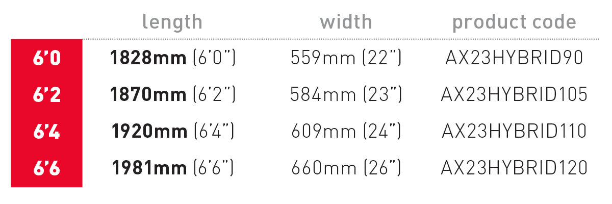 Axis Hybrid Downwind Foil board  6'0 x 22 - 90L