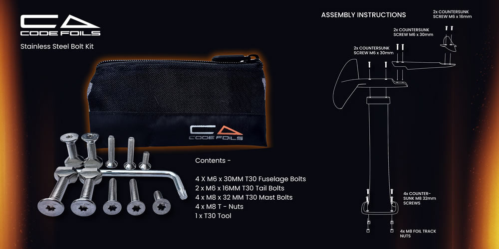 CODE FOILS Stainless Steel Replacement Bolt Set