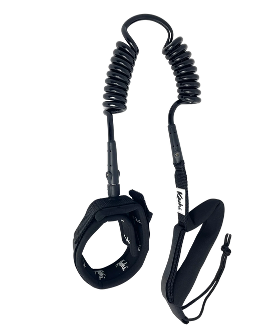 Kāohi Grip Leash™ - 6 troedfedd - Coil Dwbl 8 mm llo