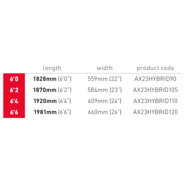 Axis Hybrid Downwind Foil board  6'0 x 22 - 90L