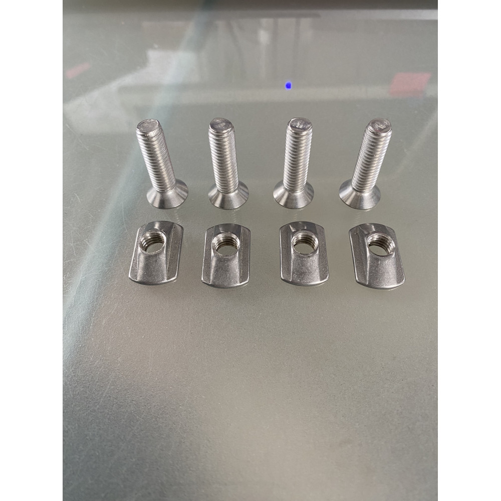 M6 Track Nuts Stainless & 25mm Bolts x 4